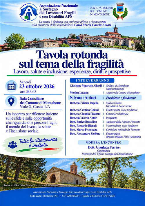 Lavoro, salute e inclusione: una tavola rotonda a Montabone