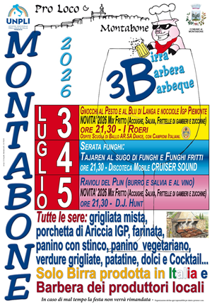 Torna l'attesa Festa delle 3 B (Birra, Barbera e Barbecue) 3 giorni di gusto, musica e convivialità